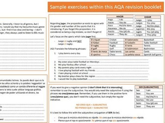 SPANISH Free-time activities AQA Revision Booklet