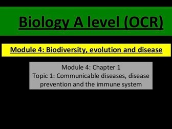 Communicable diseases, disease prevention and the immune system lesson (A level biology)