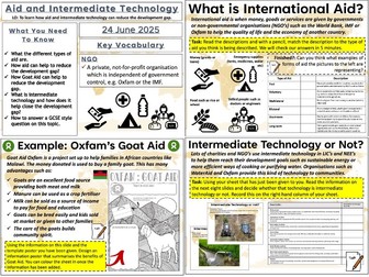 The Development Gap: Aid and Intermediate Technology