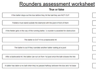 Rounders assessment true or false PDF