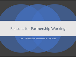 partnership working reasons early years