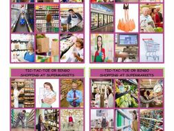 Shopping at Supermarkets Tic-Tac-Toe or Bingo
