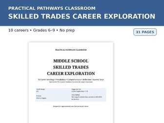 Skilled Trades Career Exploration Bundle