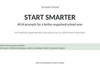 Back to School AI Prompts for Teachers
