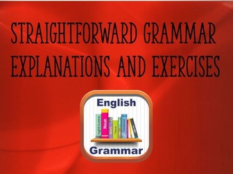 Apostrophes, commas, nouns, pronouns, verbs and adjectives - Low ability KS3 Grammar booklet -