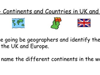 Year 4 Continents and Countries lesson