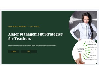 Anger Management Strategies for Teachers - CPD Course | De-escalation & Emotional Regulation