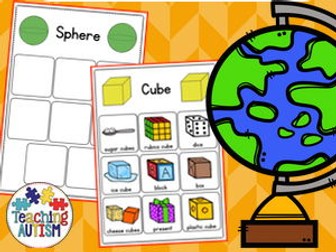 3D Shapes Sorting Pages