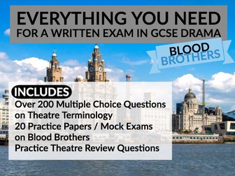 Blood Brothers Drama Written Exam Bundle
