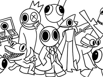 Immerse in Creativity: Rainbow Friends Coloring Pages
