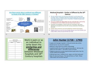 TWO LESSONS! The change of hospitals by the 18th century