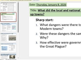 complete lessons and worksheets for OCR B people's health, medieval to modern