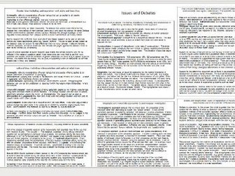 AQA Psychology course notes AND knowledge organiser ISSUES AND DEBATES