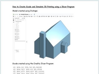 CNC Simulation using Creality Slicing Software student booklet