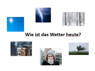 KS3 Weather German - Wie ist das Wetter heute?