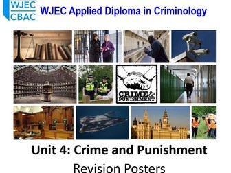 WJEC Applied Diploma in Criminology - Unit 4 Revision Posters