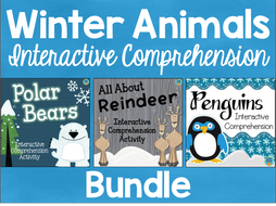 Winter Animals Interactive Comprehension Bundle