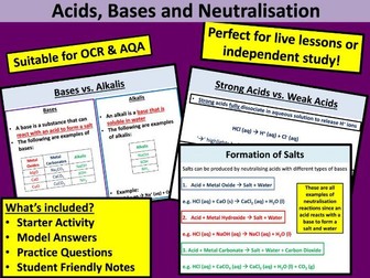 Acids, Bases and Neutralisation
