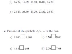 decimal worksheets with answers teaching resources