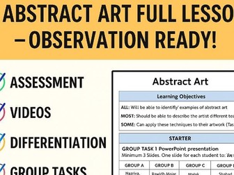 Abstract Art Complete Lesson Observation