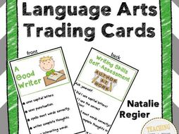 Language Arts Trading Cards: Mini Anchor Charts and Self-Assessment Questions
