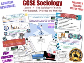 New Research, Evidence & Statistics - Sociology of Family L19/20 [ WJEC EDUQAS GCSE Sociology] (X2)