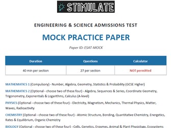ESAT Mock Paper 4