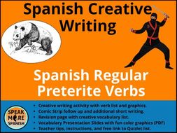 Spanish Creative Writing Activities* Spanish Regular Preterite Verbs * Pretérito Regular * español