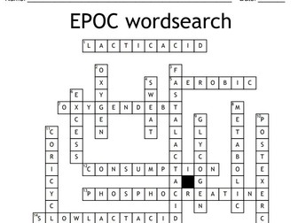Alevel PE A&P crosswords
