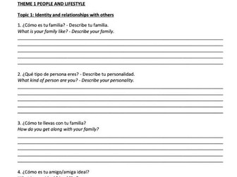 GCSE Spanish Speaking & Writing Booklet 2026