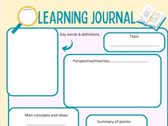 Learning Journal template