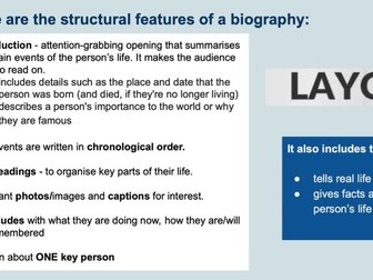 Biography - Structural Features