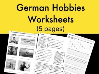 German Hobbies Worksheets