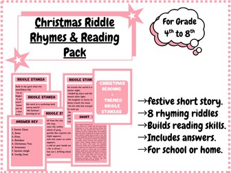 Christmas Riddle Rhymes – A Festive Guess-Who Poetry & Reading Pack