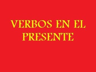 Spanish present tense verbs