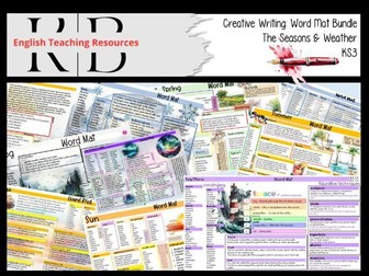 Creative Writing Word Mat Bundle: The Seasons and Weather
