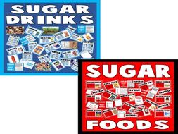 *BUNDLE* 3 SETS OF RESOURCES - SUGAR DRINKS AND SUGAR FOODS - HEALTHY EATING