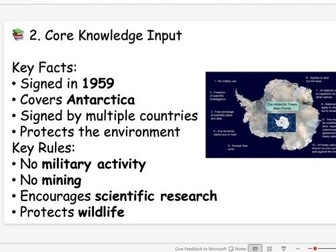 Revision lesson Antarctic treaty ecosystems GCSE Geography