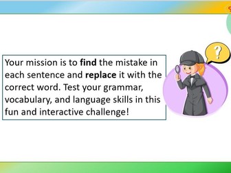 Spot & Fix the Sentence (1)