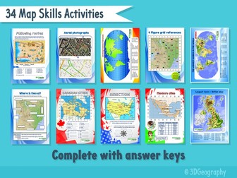 34 Map Skills Activities Complete With Answers