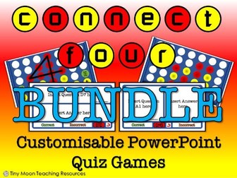 Connect 4 / 4 in a Row PowerPoint Quiz Game - All Versions