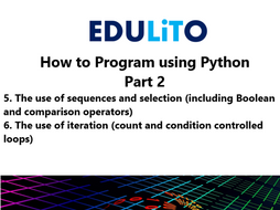 Python Programming for GCSE #2 | Teaching Resources