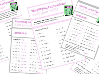 Year 11 Edexcel GCSE Foundation Maths Revision Workbook (Algebra Paper 1 topics)