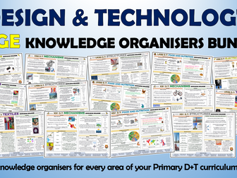 Huge Primary Design and Technology Knowledge Organisers Bundle!
