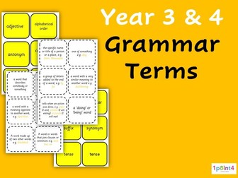 Year 3 & 4 Grammar Flashcards