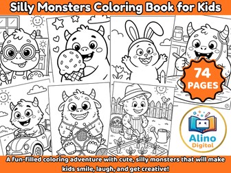 Silly Monsters Coloring Book for Kids