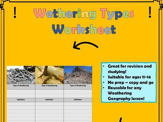 Weathering Types Resource