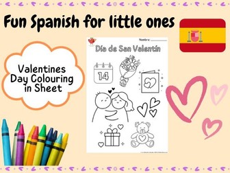 FREE Spanish Valentine's Day Colouring In