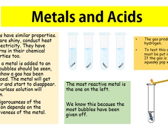 Activate Y8 C2.3 Metals and acids - Summary PowerPoint