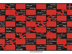 Present Simple or Continuous for Future Use Tense Checker Board Game